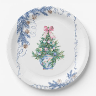 Chinoiserie Christmas Paper Plate