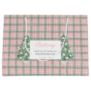 Chinoiserie Christmas Wedding Party Thank You Large Gift Bag