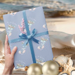 Chinoiserie Coastal Grandma Stocking  Wrapping Paper<br><div class="desc">Wrap your gifts in coastal elegance with our Chinoiserie Coastal Grandma Stocking Wrapping Paper! This beautiful wrapping paper blends the timeless chinoiserie aesthetic with a touch of seaside charm, showcasing a delicate watercolor pattern of coastal-inspired stockings. Each stocking is adorned with the festive message "Seas & Greetings" and can be...</div>