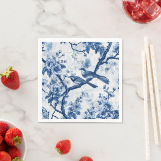 Chinoiserie Delight: Birds Among the Leaves Napkin