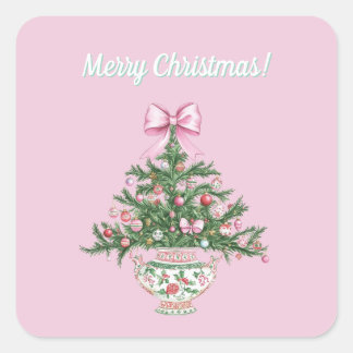 Chinoiserie Design Christmas Sticker