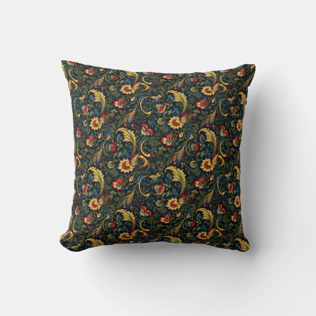 Chinoiserie Design Throw Pillow (Front)