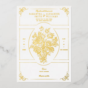 Chinoiserie Elegant Blue Bouquet Victorian Wedding