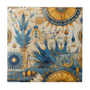 Chinoiserie Exotic Birds Botanical Pattern (1) Tile