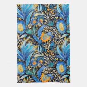 Chinoiserie Exotic Birds Botanical Pattern (3) Tea Towel