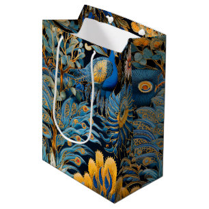 Chinoiserie Exotic Birds Botanical Pattern (7) Medium Gift Bag