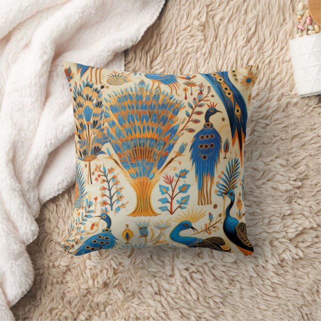 Chinoiserie Exotic Birds Botanical Pattern (9) Cushion (Blanket)