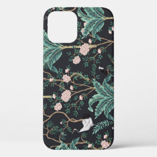 Chinoiserie Exotic Birds: Vintage Banana Tree Wall iPhone 12 Case