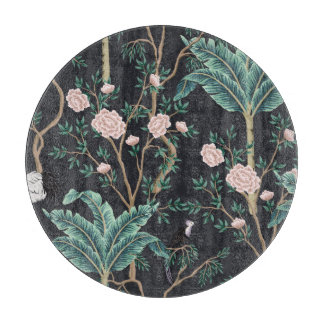 Chinoiserie Exotic Birds: Vintage Banana Tree Wall Cutting Board