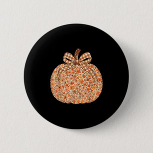 Chinoiserie Fall Pumpkin Floral Halloween Funny Th 6 Cm Round Badge