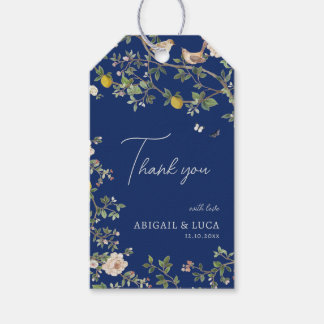 Chinoiserie Floral Birds Wedding Invitation Gift Tags