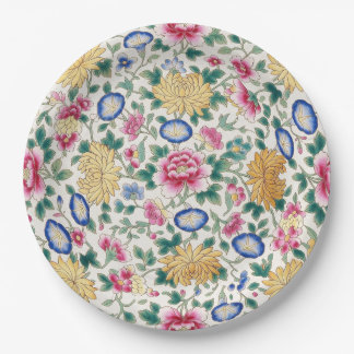 Chinoiserie Floral Chintz Paper Plate
