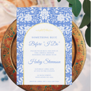 Chinoiserie Floral Something Blue Bridal Shower