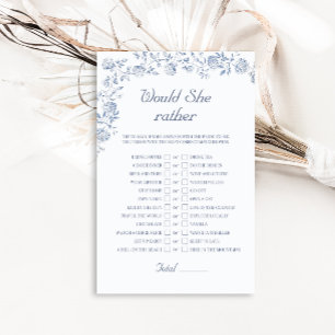 Chinoiserie Floral Would She Rather Bridal Game