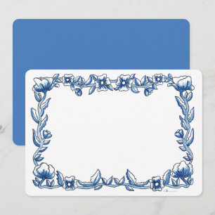 Chinoiserie Flower Border Thank You Card