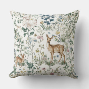 Chinoiserie Forest Animal Throw Pillow
