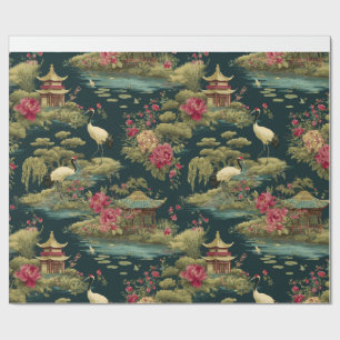 Chinoiserie Garden DecorativeGift Wrapping Paper  