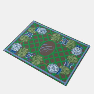 Chinoiserie Garden Topiary Ginger Jar Jars Doormat