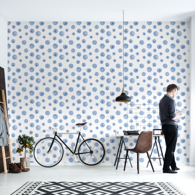 Chinoiserie Ginger Jar Bubbles Wall Covering  (Living Room)