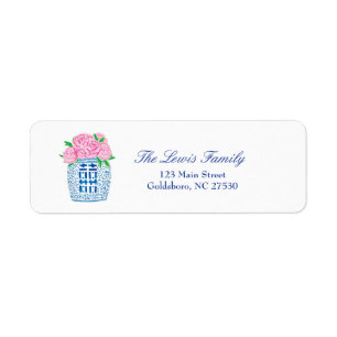 Chinoiserie Grandmillennial Return Address Labels