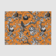 Chinoiserie Halloween Crow &Jack-O-Lantern Pattern