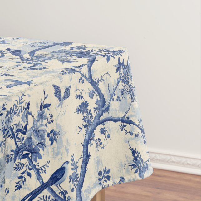 Chinoiserie Harmony: Bird & Tree Tablecloth (In Situ)