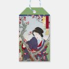 Chinoiserie Japanese Lady & Red Cherry Blossom