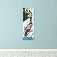 Chinoiserie Koi Carp Waterfall Japanese Art