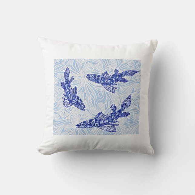 chinoiserie koi cushion (Front)