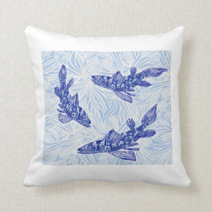 chinoiserie koi cushion