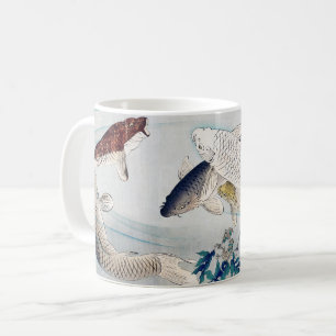 Chinoiserie Koi Fish & Purple Wisteria Print Coffee Mug