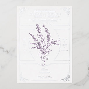 Chinoiserie Lavender Bouquet Victorian Wedding