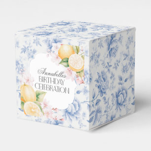 Chinoiserie Lemon Tea Party Birthday Dessert Favour Box