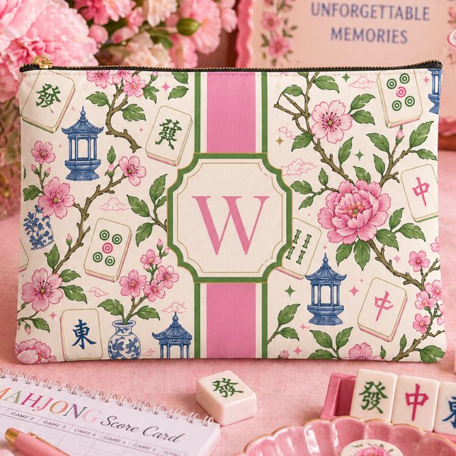 Chinoiserie Mahjong Bag Personalised Monogram (Creator Uploaded)