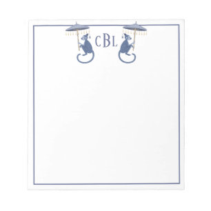 Chinoiserie Monkeys Monogrammed Notepad