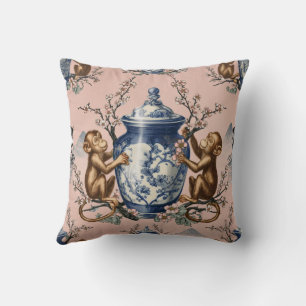 Chinoiserie Monkeys with Ginger Jar Cushion