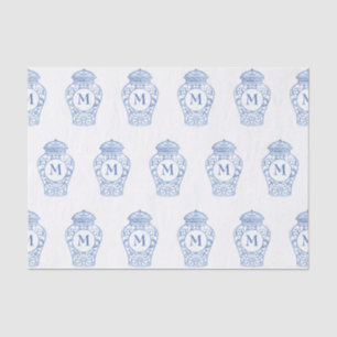 Chinoiserie Monogrammed Ginger Jar Tissue Paper