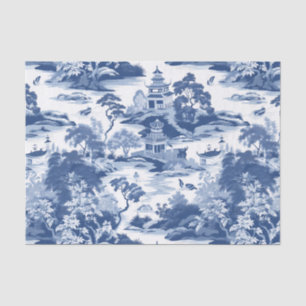 Chinoiserie Oriental Landscape Painting Decoupage Tissue Paper
