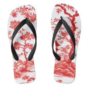 CHINOISERIE PAGODA FLIP FLOPS