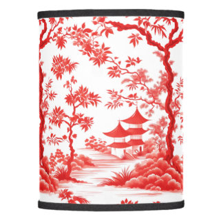 CHINOISERIE PAGODA IN RED! LAMP