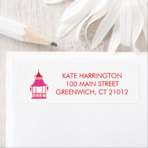 Chinoiserie Pagoda Return Address Label