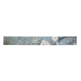 Chinoiserie Panel Distressed Blue - Customisable Satin Ribbon