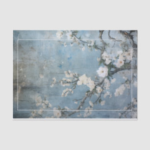 Chinoiserie Panel Distressed Blue - Customisable Tissue Paper