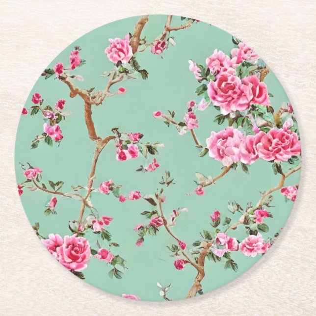 Chinoiserie Paper Coaster (Front)