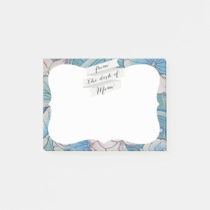 Chinoiserie Pastel Oriental Pink & Blue Floral Post-it Notes