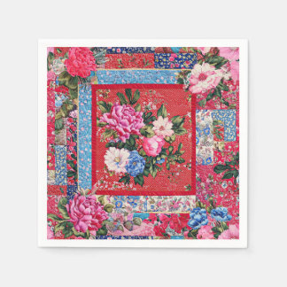 Chinoiserie Patchwork Floal Napkin