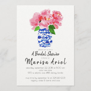 chinoiserie & peonies invitation