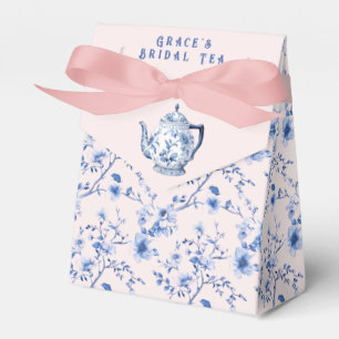 Chinoiserie Pink & Blue Bridal Tea Favour Box
