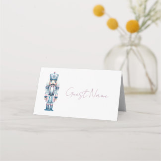 Chinoiserie Place Card Blue and White Nutcracker