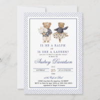 Chinoiserie Preppy Ralph Polo Bear Gender Reveal